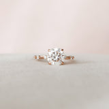2.5 CT Round Shape Dainty Pave Moissanite Engagement Ring 8