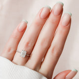 2.0 CT Radiant Shape Hidden Halo Moissanite Engagement Ring 1