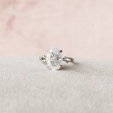 5.0 CT Oval Shape Twig Pave Style Moissanite Engagement Ring 6