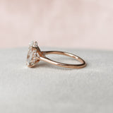 3.5 CT Oval Cut Hidden Halo Style Moissanite Engagement Ring 6