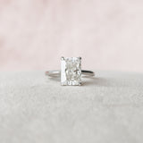 4.0 CT Radiant Shape Hidden Halo Style Moissanite Engagement Ring 3