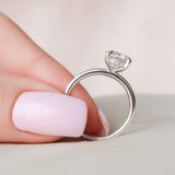 2.0 CT Round Cut Hidden Halo Style Moissanite Engagement Ring 5