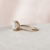 4.50 CT Cushion Pave & Hidden Halo Style Moissanite Engagement Ring 9