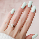 2.0 CT Radiant Shape Twig Pave Moissanite Engagement Ring 1