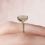 3.5 CT Radiant Shape Pave Moissanite Engagement Ring 7