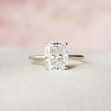4.0 CT Cushion Shape Hidden Halo Style Moissanite Engagement Ring 3