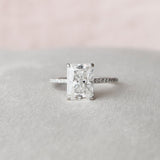 3.5 CT Radiant Shape Pave Moissanite Engagement Ring 3