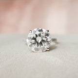 4.5 CT Round Cut Hidden Halo Moissanite Engagement Ring 3