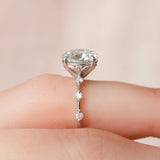 2.5 CT Round Shape Dainty Pave Moissanite Engagement Ring 7