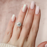 2.5 CT Round Shape Dainty Pave Moissanite Engagement Ring 1