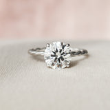 2.5 CT Round Cut Twisted Band Moissanite Engagement Ring 3