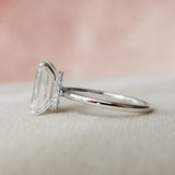 5.0 CT Emerald Cut Hideen Halo Style Moissanite Engagement Ring 5