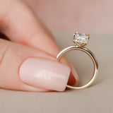 2.0 CT Radiant Shape Hidden Halo Moissanite Engagement Ring 7