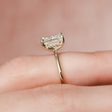 2.0 CT Radiant Shape Hidden Halo Moissanite Engagement Ring 4