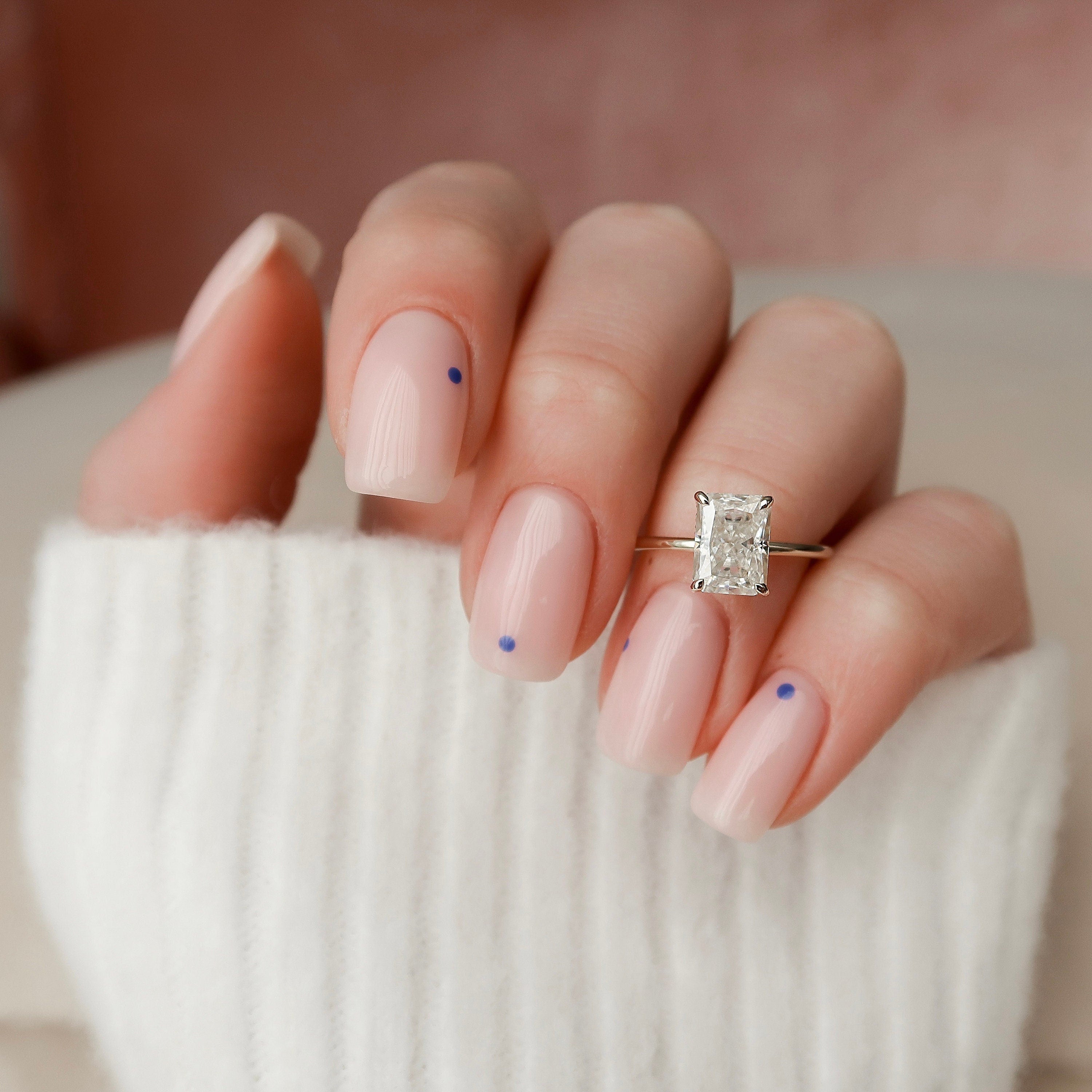 2.0 CT Radiant Shape Hidden Halo Moissanite Engagement Ring 8