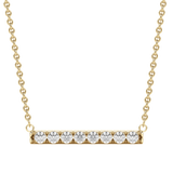 0.24 CT Round Cut Bar Necklace Moissanite Diamond Necklace 4